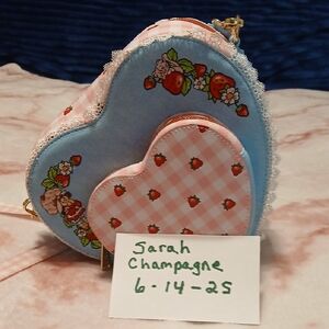 Blue and Pink Mini Bag with Whimsical Design